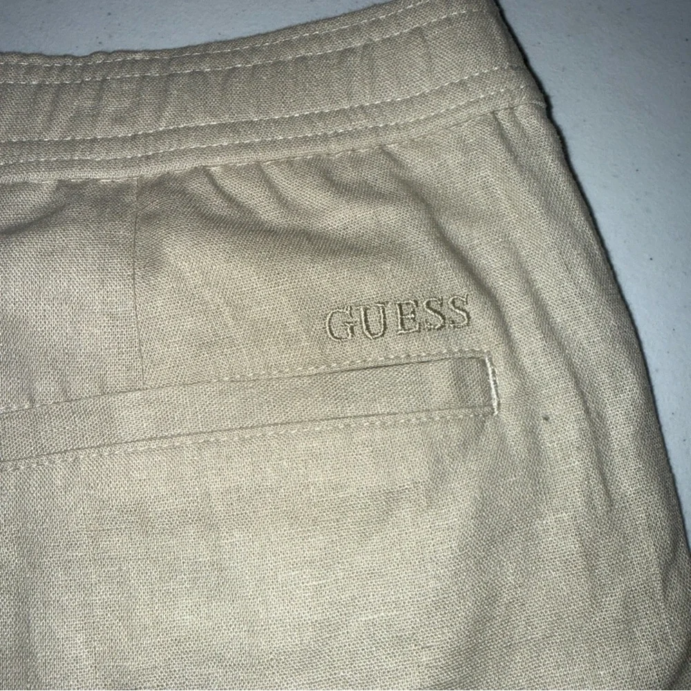 Guess‎ Men's Linen Shorts khaki Size Xl Beige Drawstring New NWT Pockets - Picture 11 of 12